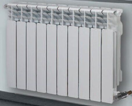 low temperature radiator below a window