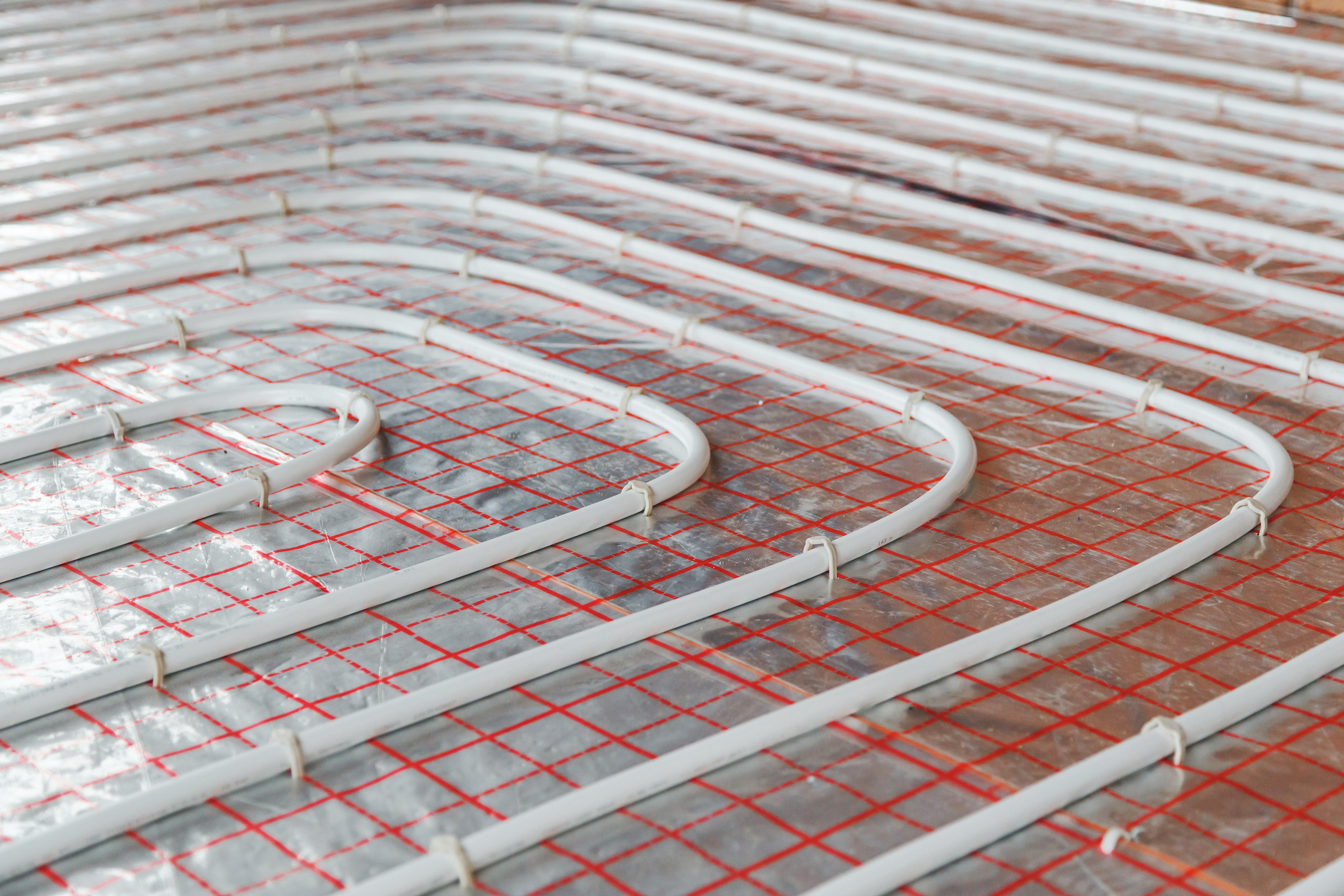 underfloor heating pipes